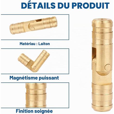 Laiton Cylindre Charnières Rond Aimants Mini Invisibles Dissimulées Tonneau Charnières pour Boîtes à Bijoux Bois Porte Armoire Petits Meubles Meubles Bois (1/3)