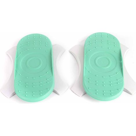Disque de torsion abdominale vert, appareil amincissant taille silencieux, équipement d'exercice tournant petite taille, massage type. (1/5)