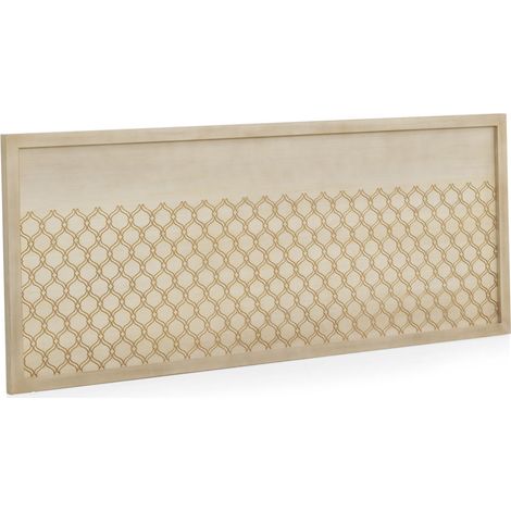 Tête de lit plaquée chêne avec finition ivoire 145 x 60 (1/3)