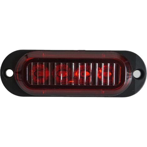 AIDUCHO 2 Stück - Rote Seitenmarkierungsleuchten mit 4 LEDs, 12-24 V, LKW-Signalleuchten (1/5)