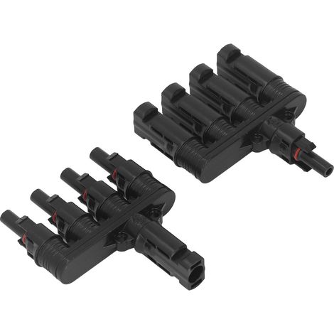Paar TH Branch 4 auf 1 Stecker/Buchse Solarverbinder für parallelgeschaltete Photovoltaikmodule, 1000 V DC (1/5)