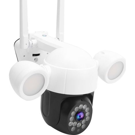 Caméra PTZ Wifi 1080P, 48 LED, détection de mouvement, vision nocturne couleur, audio bidirectionnel, étanche IP66, 100-240V (prise UE) (1/5)
