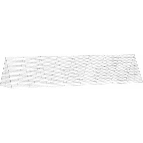 Jaula para pollos Plateado 430 x 100 x 85 cm Acero Galvanizado vidaXL