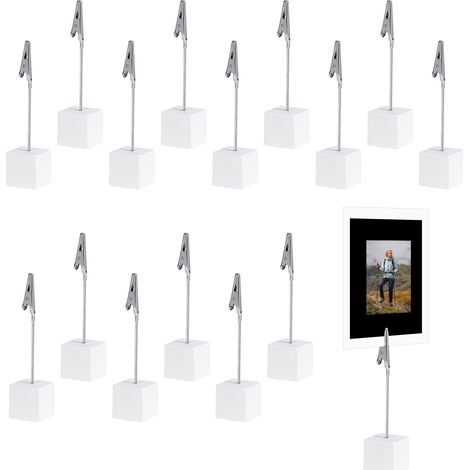 30 Pièces Porte Photo sur Pied Porte Photo Pince Portes Photo Mémo Clip (1/5)