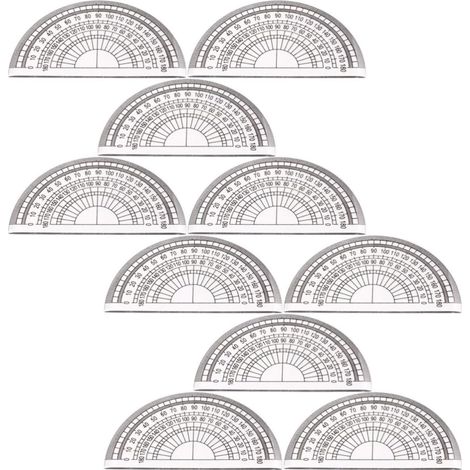 Lot de 10 rapporteurs en plastique pour mesurer les angles (1/5)