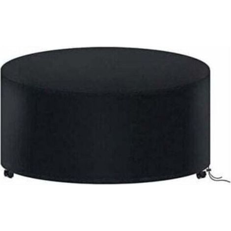 Housse de table de jardin ronde, housse de mobilier de jardin imperméable, bâche Oxford 210D, 128 X 71CM (noir) (1/4)