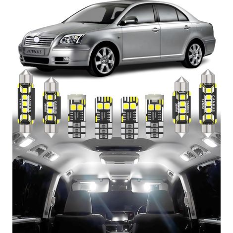 14pcs Car Interior LED Light Kit Replacement for Avensis T25 Hatchback Saloon Estate 2004-2008 White Interior Lighting 6000K (1/5)