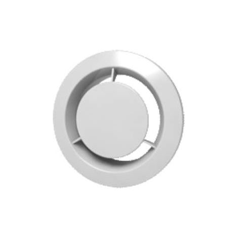 Econoname – Bouche d'extraction ronde 125mm – Fixe pour VMC double flux – Plastique – Pour espaces confinés – Installation facile