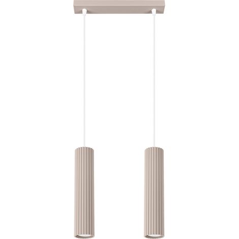 Carbon-Pendelleuchte 2 GU10 taupe ALU solux SL.1773 (1/5)