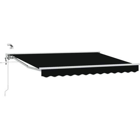 Elektrische ausziehbare Markise Schwarz 3 x 2,5 m (1/5)