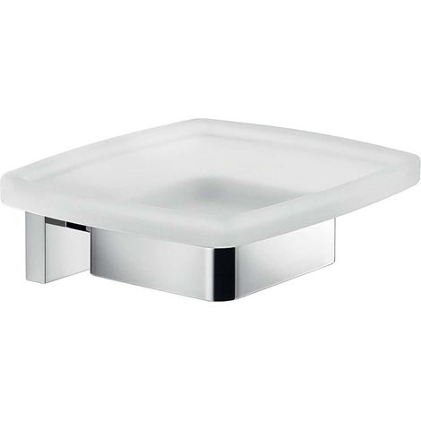 Sapho Gedy Elba - Seifenschale mit Halterung, Milchglas/Chrom A01113 (1/4)