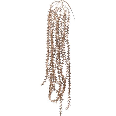 Ramo Cadente di Lauro "Olis" per interno con glitter oro 60 cm