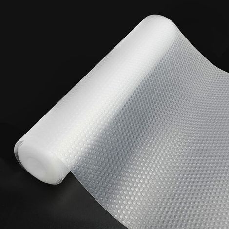 30 x 300 cm tapis antidérapant adhésif transparent antibactérien lavable pour réfrigérateur, revêtement anti-glisse étagère DIY (1/5)