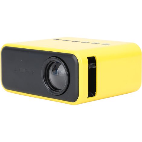 Mini projecteur multifonction HD 1080p avec Wi-Fi, projection d'écran sans fil et filaire, télécommande USB, projecteur portable pour home cinéma, prise jaune UE 100-240 V (1/5)