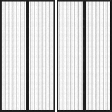 Fliegengitter-Türvorhänge 2 Stk. Magnet Schwarz 220x100 cm