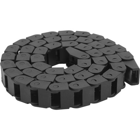 Schwarze Nylon-Kabelkette mit Verbindern für CNC-Maschinen – Länge 1 Meter (1/5)