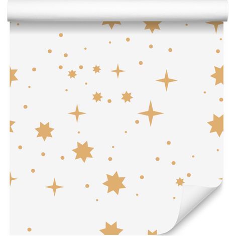 Papier peint crème et blanc « Femmes et astrologie » pour salon et chambre, 50 x 1000 cm (1/5)