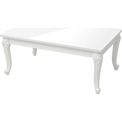 Coffee Table High Gloss White 100x50x42 cm Engineered Wood vidaXL