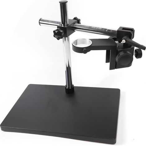 Support De Table pour Microscope Pied Microscope Réglable Hauteur, Diamètre 50Mm Compatible Fixation Table Jusqu'à 32Cm, Support Microscope Alliage Noir Outil Robuste Laboratoire pour Table (1/5)