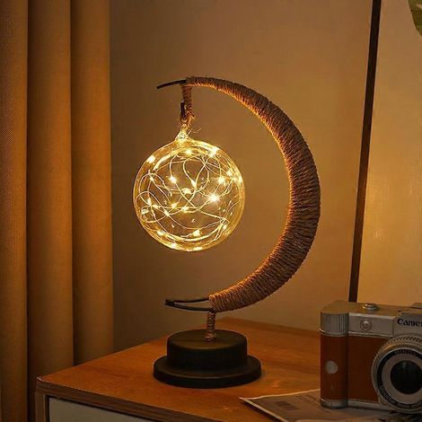 Lampe en forme de lune magique à LED croissant Ramadan suspendue décoration chambre coucher (1/4)