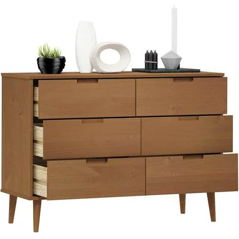 Meuble de Rangement pour WC en Bois Massif de Pin, Armoire de Toilette avec Étagères et Porte, Style Rustique, 113 x 40 x 80 cm, Couleur Marron (1/5)