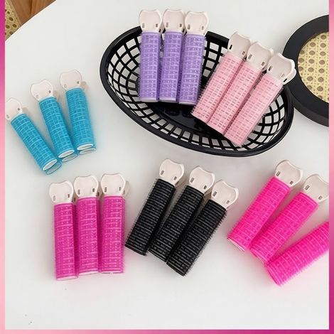 Flauschige Haarspange, Kopfschmuck, Haaransatz, flauschige Haarspange, Oberkopf, flauschige Haarspange, lockiges Haar, nahtlose Pony-Haarspange, 2 blaue [Beutel]