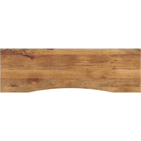 Schreibtischplatte mit Aussparung 160x50x2,5cm Massivholz Mango