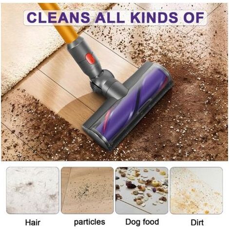 Ensemble brosse pour aspirateur, Compatible avec Dyson V7 V8 V10 V11 V15, pièce de rechange, tête électrique pour tapis de sol en bois dur SV10 SV11 SV12 SV14 (1/2)