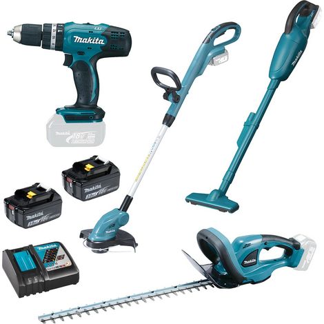 Makita DLX4093 - Set of Heckenschere, kombiniert, Staubsauger, 18 V, blau/schwarz (1/5)