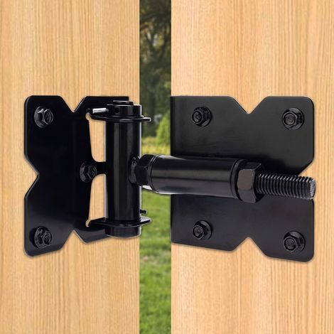 Hochleistungs-Türscharniere – ideal für Gartenhäuser, Schränke, Holztüren, Zäune usw. – 1 Stück, schwarz (1/5)