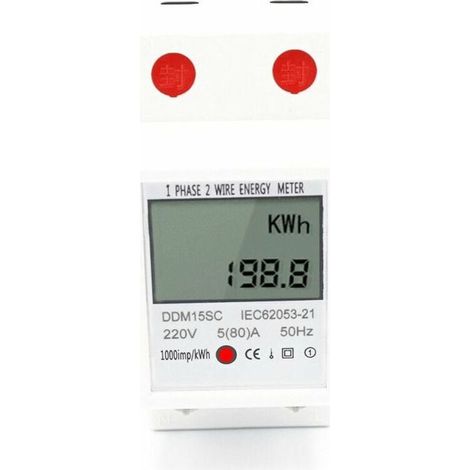 DDM15SC Single-phase 2P rail counter with large multifunctional LCD screen (1/5)