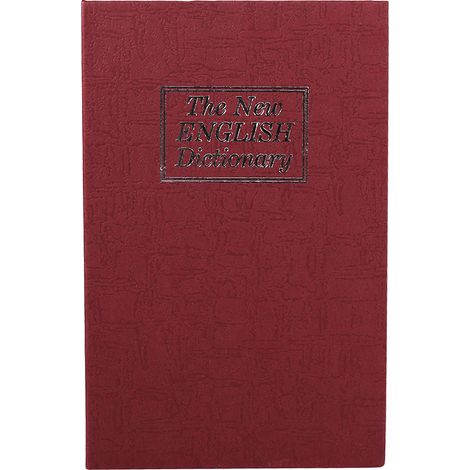 Coffre-fort Secret Livre Sécurisé pour Argent Bijoux Caché avec Serrure (Rouge)