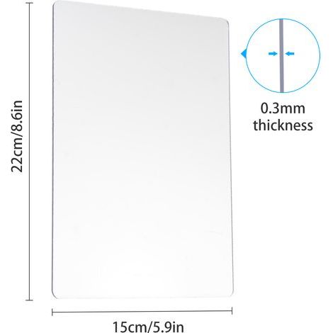Standard-Stanzformen, 2 Stück, Polycarbonat-Kunststoffplatte für Prägemaschinen, 22 x 1,5 cm / 8,6 x 5,9 Zoll, geeignet für A5-Stanzformen und Bastelarbeiten (1/5)