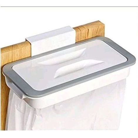 Support pour sac poubelle avec clip de fixation pour tiroir/porte/meuble, idéal pour camping-car, voyages, maison, cuisine (1/5)