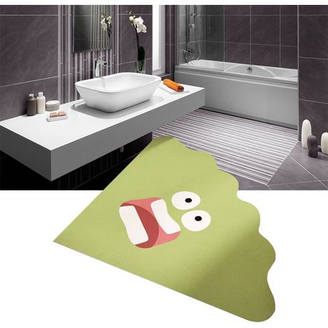 Tapis de bain original en terre de diatomées à motifs de dessins animés, absorbant, à séchage rapide, résistant à l'usure et antidérapant – génial  (1/5)