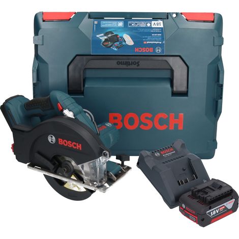 Bosch GKM 18V-50 Professional Akku Metall Handkreissäge 18 V 136 mm Brushless + 1x Akku 4,0 Ah + Ladegerät + L-Boxx