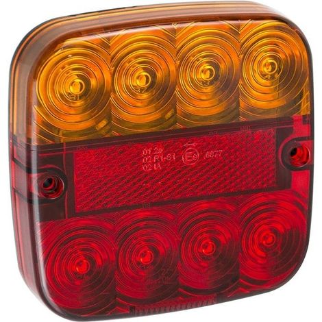 Fanale posteriore 12v 5 funzioni 107x107mm 8led (1/3)