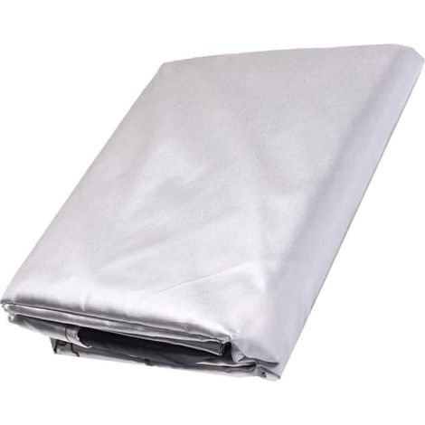 Housse pour mobilier de jardin,toile Oxford 210D,nappe imperméable,bâche de protection avec cordes et boucles-123x123x74 cm (1/5)