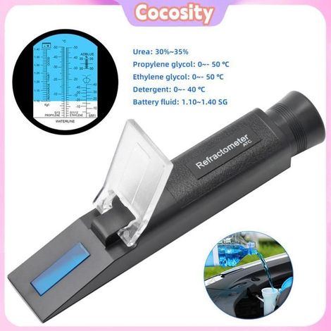 Cocosity Réfractomètre antigel pour voiture Réfractomètre Antigel Multifonctionnel Pour Voiture Testeur De quincaillerie test (1/5)