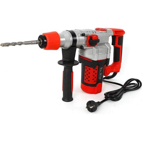 Marteau de forage électrique haute performance 2200 W avec 30 cylindres et jeu de forets simples (1/5)