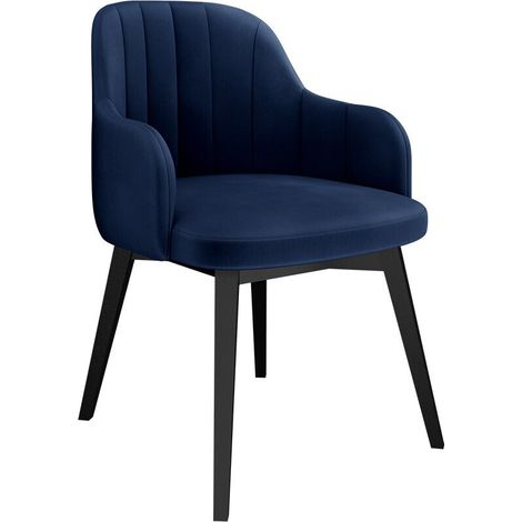 Silla Racine 105, Negro + Magic Velvet 2216, 81x52x54cm, Tapiz, De madera, Aglomerado laminado