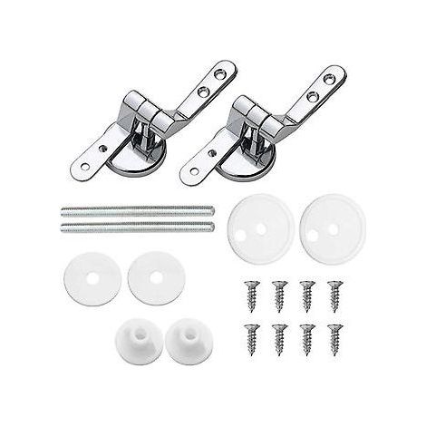WC-Sitzscharnier-Set – Ersatzscharniere – für WC-Sitze aus Zinklegierung – inklusive Befestigungsmaterial – WC-Sitzscharniere (1/5)