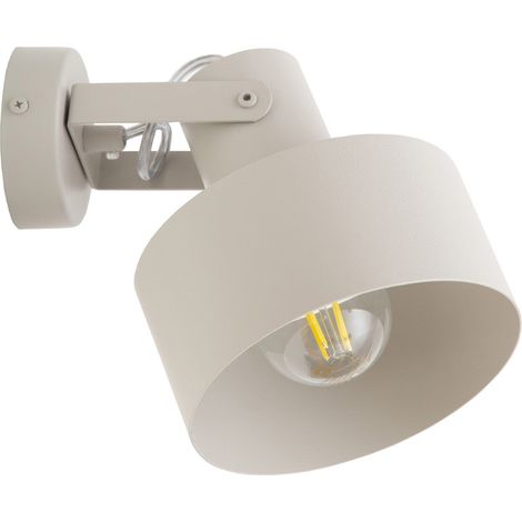Applique industriale grigio-beige, paralume orientabile E27 Sigma (1/3)