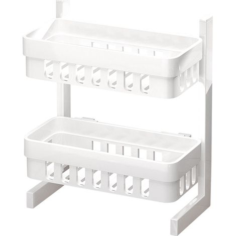 Étagère de Rangement Évier Cuisine sans Perçage – Panier d'Égouttement et Support Éponge Multifonctionnel pour Comptoir, Organisateur Mobile Pratique-x