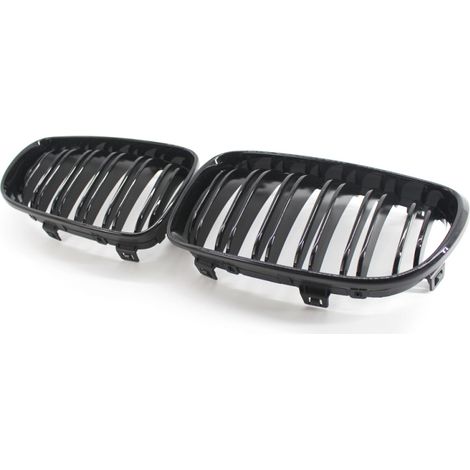 calandres de pare-chocs avant noires brillantes, style course, pour BMW Série 1 E81 E87 (2008-2011) (1/5)