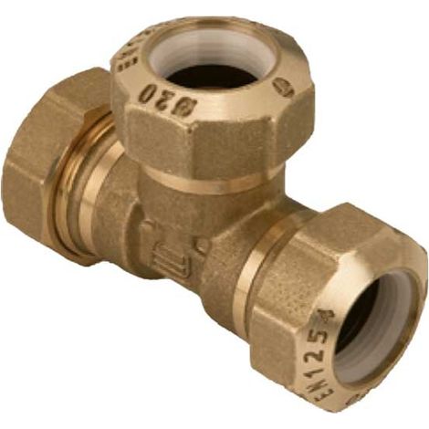 Raccordo in ottone per polietilene  Pollici: 32x32x32 mm (1/3)