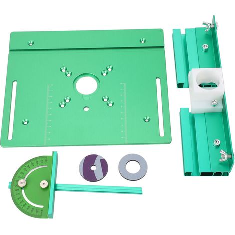 Table de routeur en aluminium, plaque d'insertion, bancs de travail du bois, Base rabattable pour couper la Machine à graver C8 vert (1/5)