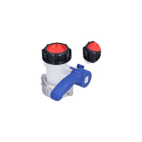 Universal IBC Adapter, 1000L Adapter for IBC Stop Valve, Universal IBC Drain Valve, Butterfly Valve Adapter, for Rainwater Tank, IBC Tank (DN50, 75mm) (1/5)