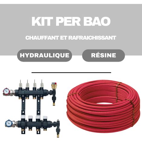 Kit plancher chauffant hydraulique 60 m² collecteur résine - tube per bao (1/4)