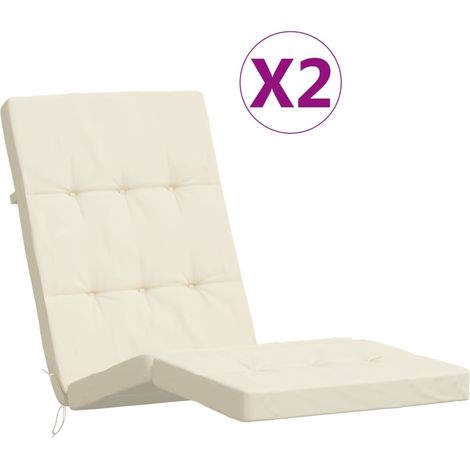 Maison Exclusive - Podušky na polohovací židli 2 ks krémové oxfordská látka (1/5)